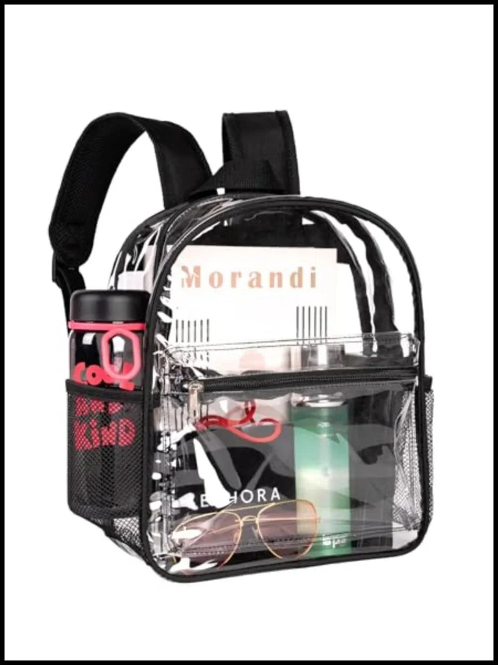 Clear Stadium Approved Backpack See Through PVC Travel Concerts Sports